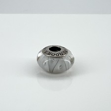 Charm Pandora Murano blanc à