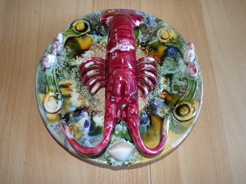 Assiette plate homard fonds - , de