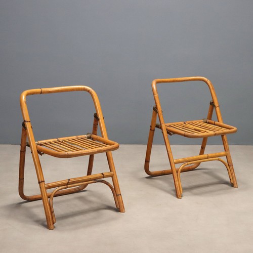 Chaises pliantes vitage bambou - pliantes,