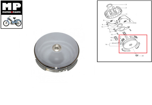 Cloche tambour embrayage mbk - cloche,