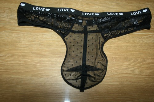 String homme noir transparent - string,