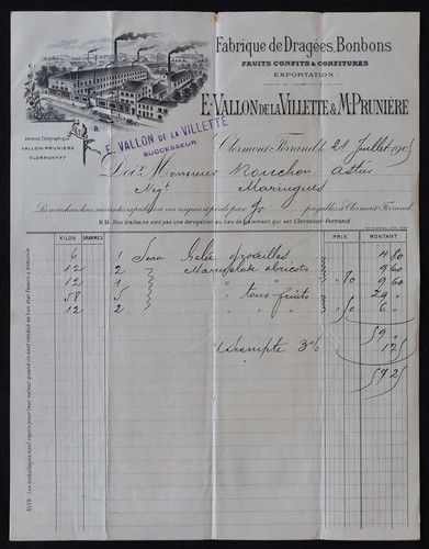 Billhead facture 1905 - billhead,