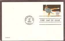 US SC # UX82 Women's Figure Skating .Postal Card FDC.Ready for Cachet