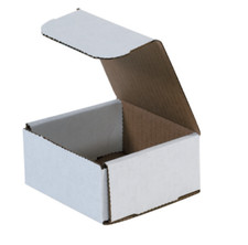 1-300 CHOOSE QUANTITY 4x4x2 Corrugated White Mailers Packing Boxes 4" x 4" x 2"