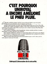 1982 Uniroyal Antique Rain Tire Magazine Advertisement
