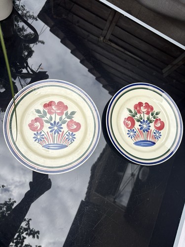 Assiettes plates vintage hbcm - assiettes,