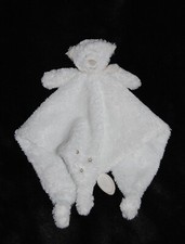 Doudou plat ours DIMPEL beige crème triangle fourrure étoiles 3 nœuds TTBE 