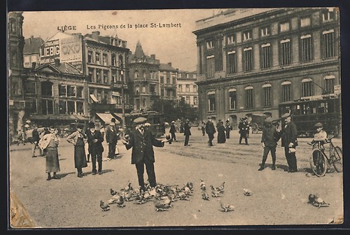 Cpa liége les pigeons la - cpa,
