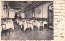 FLORENCE: Dining room of the Hotel Stella d'Italia & S. Marco 1904