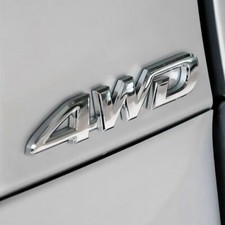 4WD Logo Chrome Metal Car Tailgate Emblem Sticker Badge Decal Car Accessories