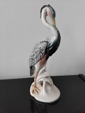 Heron Cendre Porcelaine De