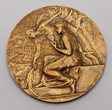 Médaille bronze Art Nouveau