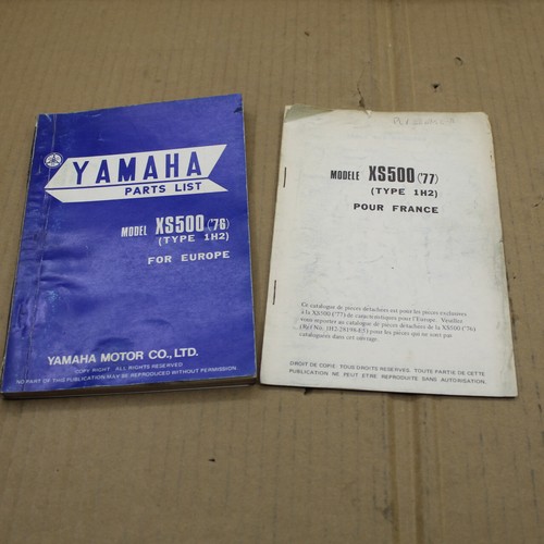 Parts list yamaha - xs, 1h2