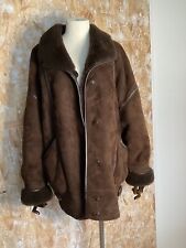 Manteau 3/4 En Peau Lainée Chocolat Mouton Véritable 38/42