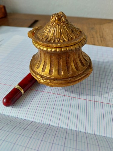 Encrier cuivre doré - encrier,