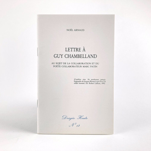 Noël arnaud lettre à - À, guy