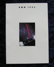 BMW Car Programme, Brochure 1.1993 with E30 Convertible, M3, M5, 5 Series E34, 7 Series E32
