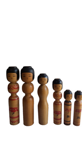 Rare lot poupées kokeshi - 6,