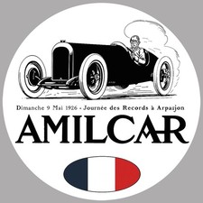 STICKER AMILCAR VINTAGE RETRO VOITURE COURSE AUTOCOLLANT RECORD ARPAJON AZ106