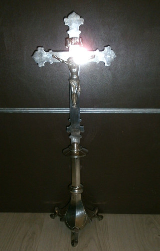 Ancien crucifix autel style - crucifix, autel/style