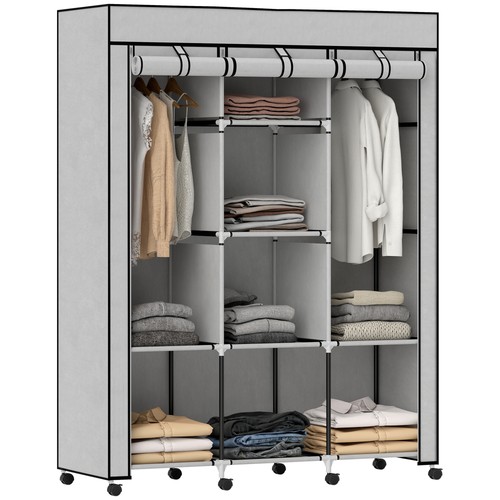 Homcom penderie 125x43x162 5cm - homcom,