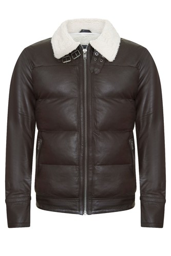 Homme marron aviateur veste - marron,