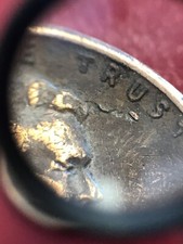 1957D Wheat Penny Error Cud On E, Also Cud And lamination below trust