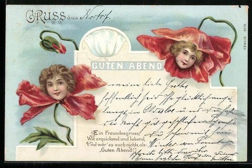 Carte postale têtes - , d'enfants