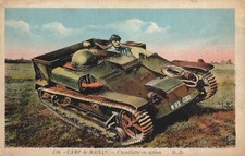 Camp de Mailly Chenillette en Action Mailly Camp Military Tank Vintage Postcard