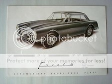FACEL VEGA FACEL 6 Car Sales Brochure c1963 French, English and German Text