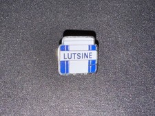 (V7) VINTAGE ENAMEL BADGE PINS COLLECTION POT CREAM COSMETIC LUTSINE