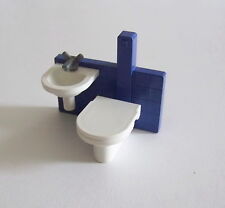 PLAYMOBIL (K1143) POLICE - toilet sink holder blue commissariat 3988 3254