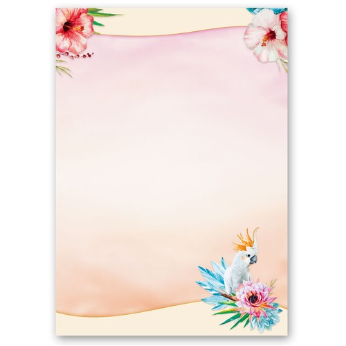 Papier motif cacatoès - motif,