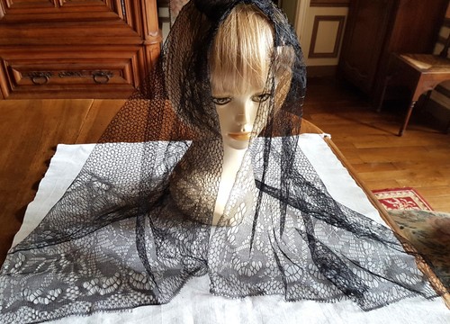 Mantille ancienne tulle et - tulle,