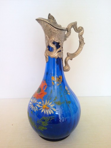 Aiguiere verre bleu - aiguiere, cobalt