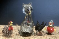 4 Figurines  en Verre de