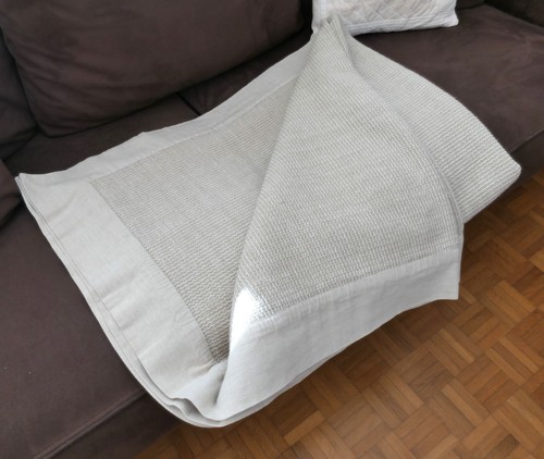 Grand plaid lin coton voir - grand,