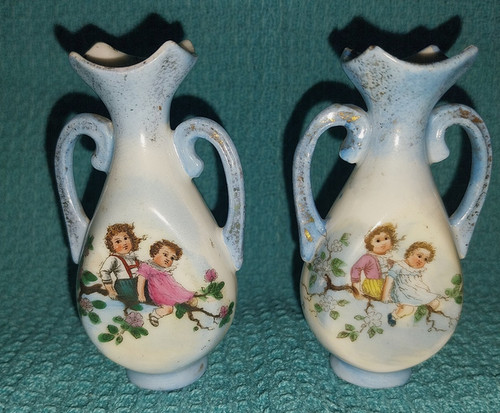 Ancienne paire vases - paire, de