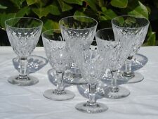 Val Saint Lambert? Lemberg? Service de 6 verres à vin cuit en cristal taillé 