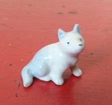 ANTIQUE SMALL FIGURE CHIEN WOLF PORCELAIN STATUETTE WOLF 1950-1970