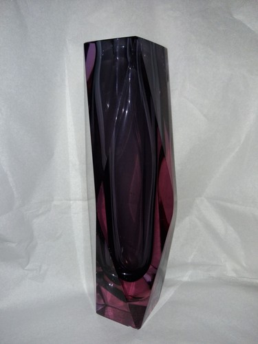 Vase verre massif violet - en,