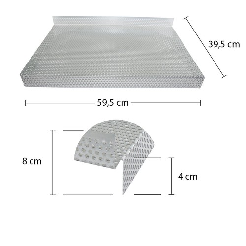 60x40cm rouge carmin grille - rouge,