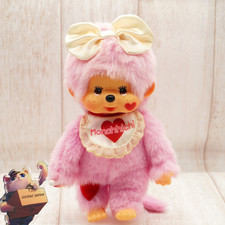 Monchhichi OTONALAB Pink  Love Heart Girl Plush doll SEKIGUCHI 7.8in