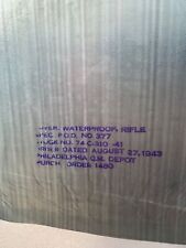 MINT UNISSUED Original WW2 US Army Rifle Waterproof Sleeve Cover 1943 Dated