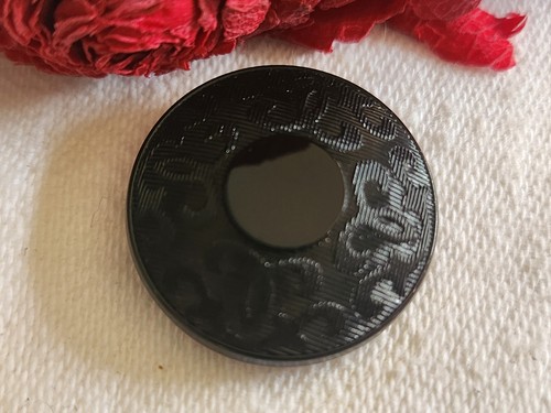 Bouton vintage verre noir - vintage,