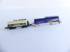 LOT 7 / MARKLIN MINI CLUB 1:220 ECHELLE Z / 2 WAGONS BOGIES CITERNE MINERA / SBB