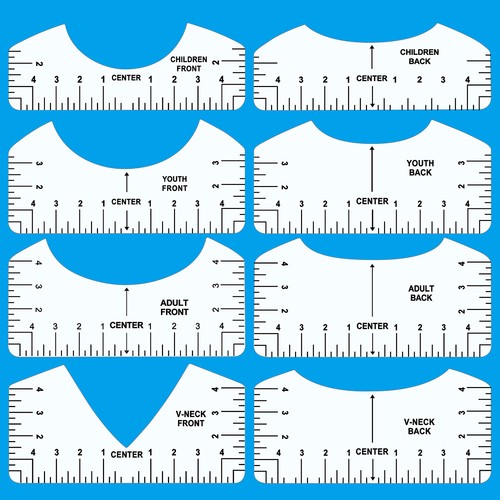 8pcs shirt ruler guide for - 8pcs,