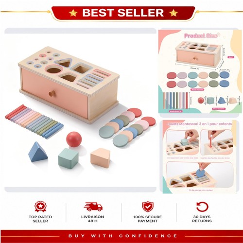 Jouet montessori bois - en,