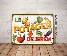 Plaque métal vintage potager