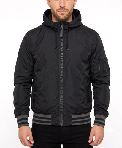 Veste bomber capuche alpha - à,
